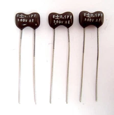 8pF 500V Silver Mica Capacitors: Radios, Amps, Transmitters, QRP, Etc: 3/Lot
