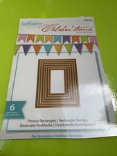 Spellbinders Die Celebrations Cut Emboss Deboss Stencil 6 Pierced Rectangles