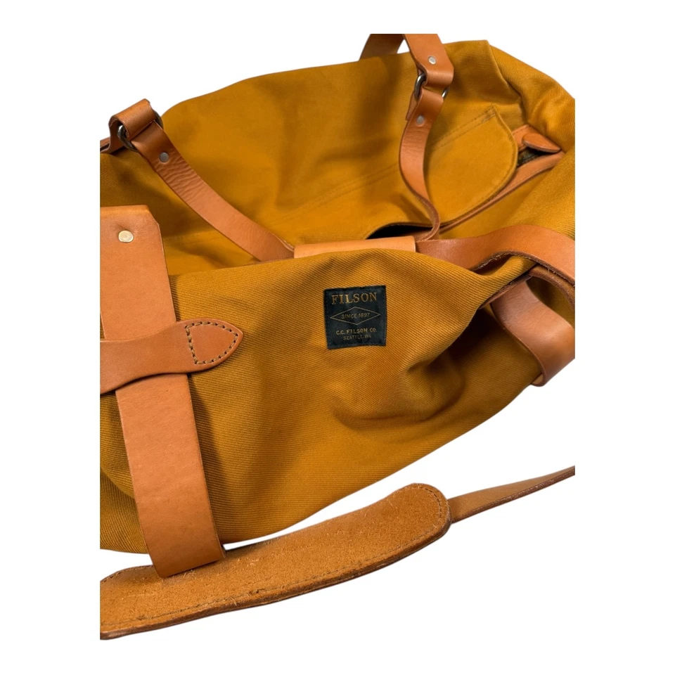 Bolso de Lona Mediano Filson Resistente Sarga | Nuevo sin Etiquetas | Bronceado Chessie | Hecho en EE. UU. | Raro Foto 4 de 4