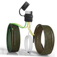 22FT Trailer Wiring Harness with 4 Pin 5 Wire for Rewiring Both-Side Taillights