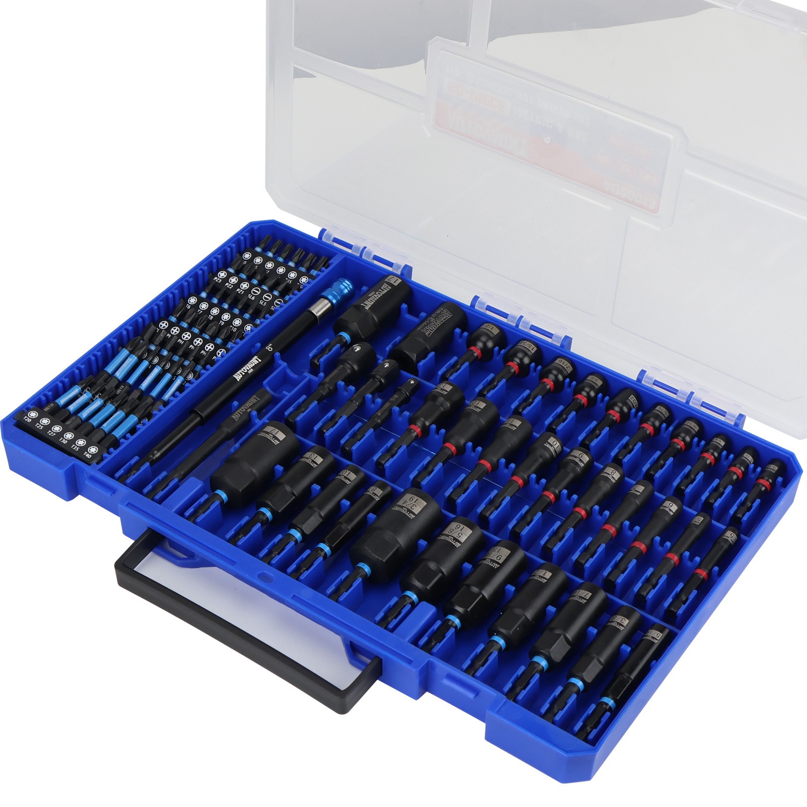 80PC Magnetic Impact Nut Driver Screwdriver Adapter Set MM I