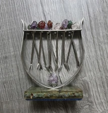 Vintage MCM Gemstone Cocktail, Appetizer Forks/Picks