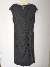American Living Size 1 Washable "Little Black Dress" Stretch Sheath V Neck
