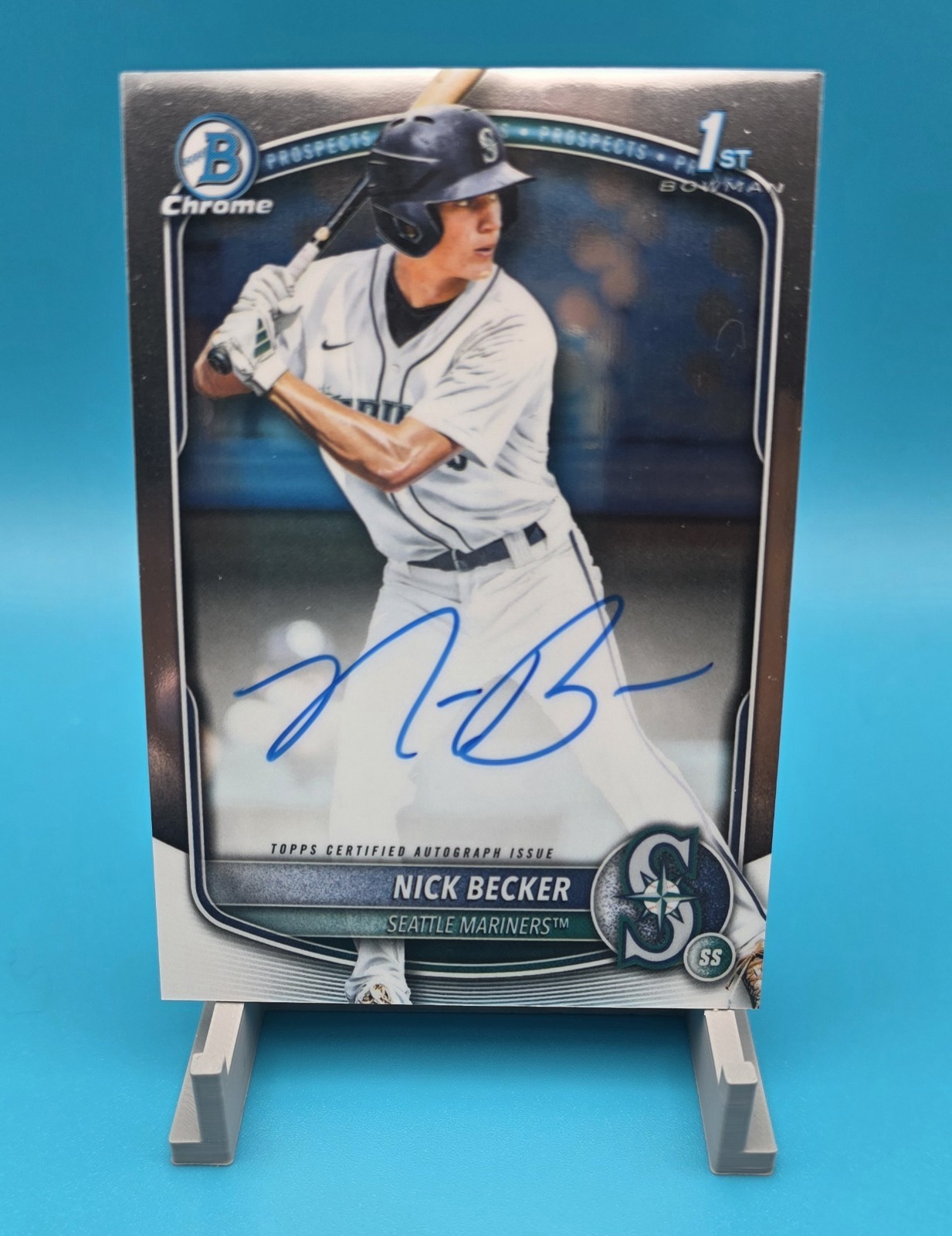 2025 Bowman Draft Nick Becker Chrome Auto 1st Prospect Mariners