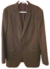 Banana Republic Men's 44L Tailored-Fit Jacket Brown Suit Coat Poly Blend