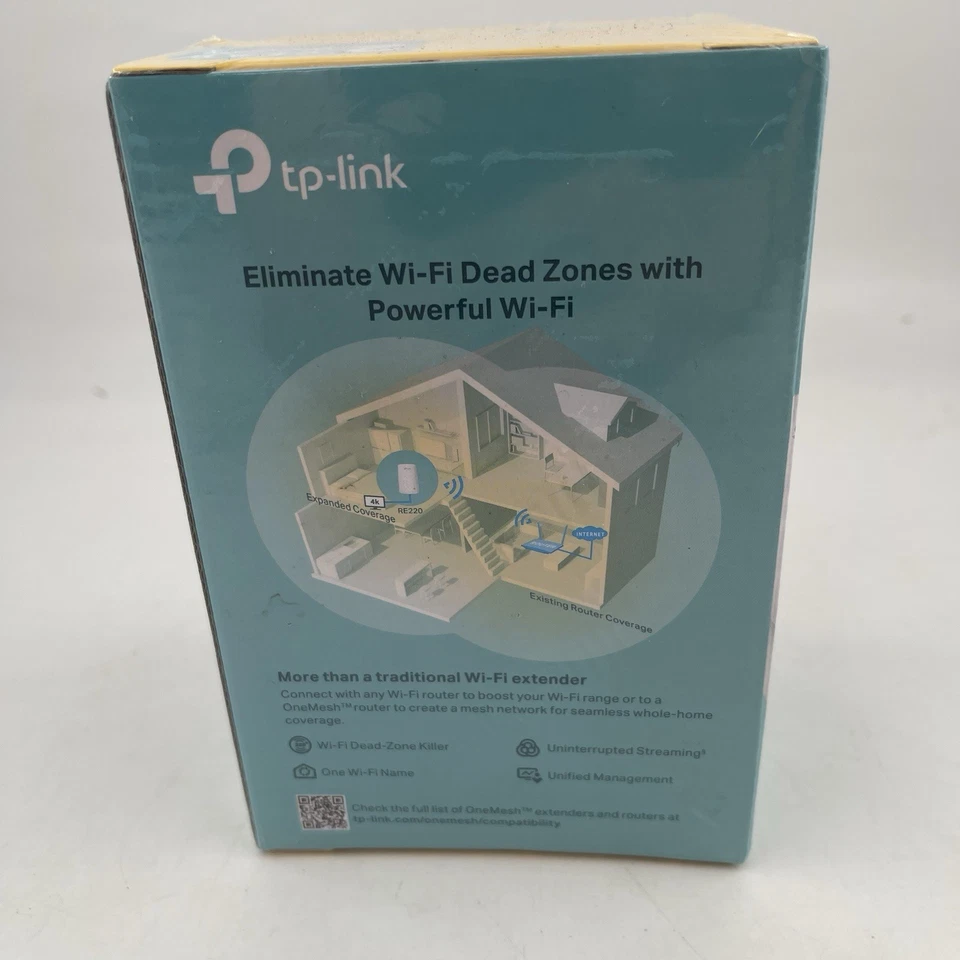TP-Link Mesh WIFi Extender AC750 Dual Band - Model RE220 - Image 2 of 4