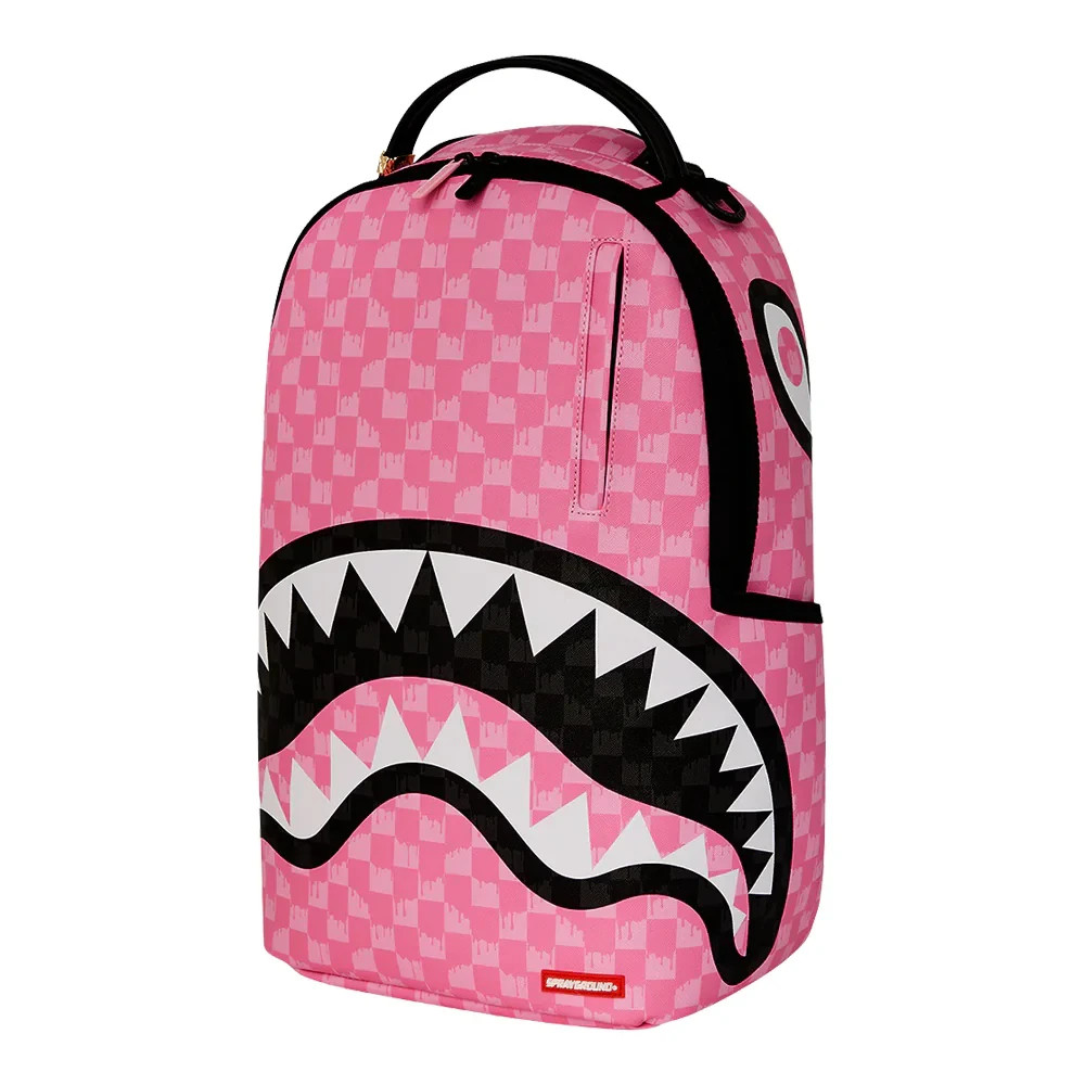 Sprayground Pink And Black Drip Check DLXSV Backpack | eBay