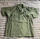Vintage Military Shirt Mens 2XL Green Pockets Vietnam Army F0932 OG-107 Sateen