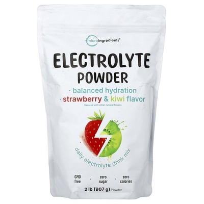 Electrolyte Powder, Strawberry & Kiwi, 2 lb (907g)