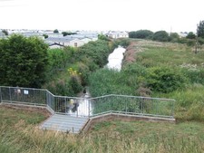 Photo A3 Northern edge of the caravan parks Heacham This drainage channe c2010