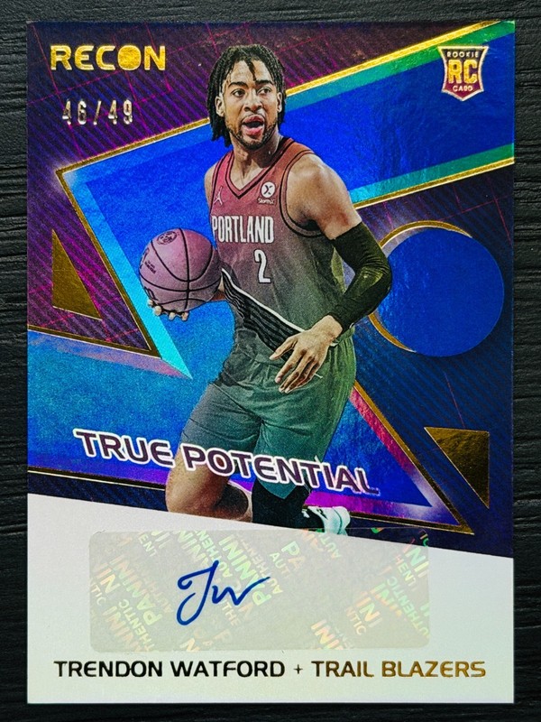 2021-22 Panini Recon #TPS-TWF Trendon Watford RC /49 Blue AU True Potential