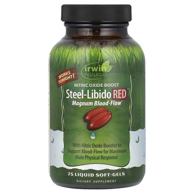 Steel-Libido Red , Magnum Blood-Flow, 75 Liquid Soft-Gels