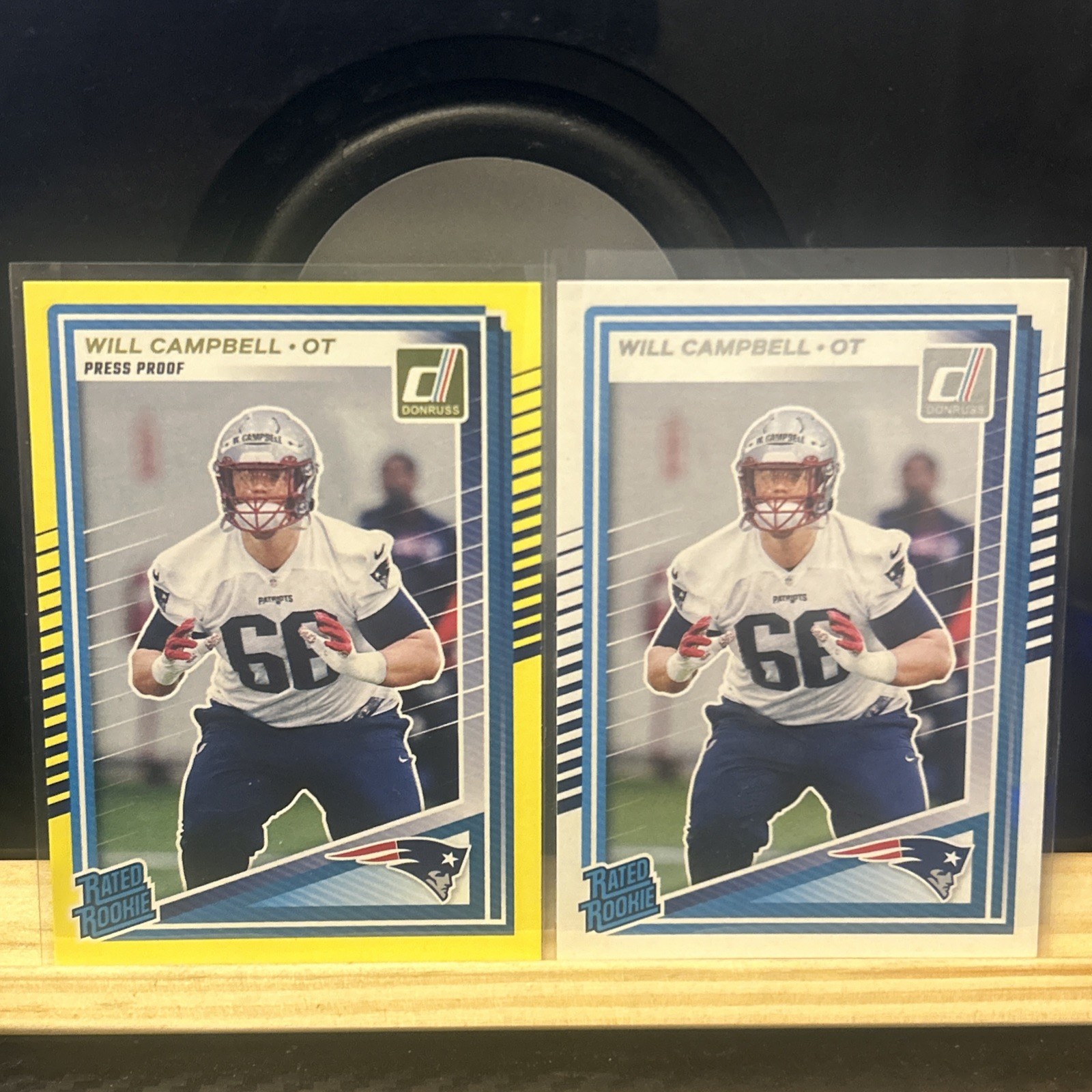 Will Campbell 2025 Panini Donruss-Rated Rookie Yellow press proof/Base (RC)