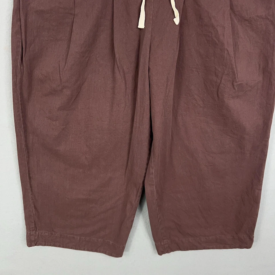 Pantalones Free People Mujer Extra Grandes Marrón Pierna Ancha Sueltos Calle Boho Informales Foto 3 de 4