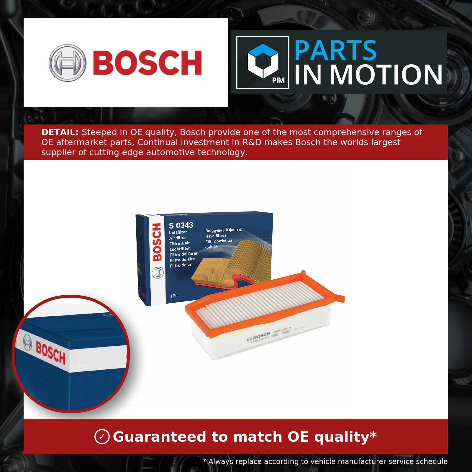 Bosch F026400343 Air Filter Insert - Image 12