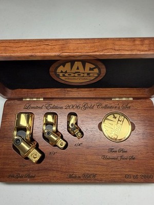 Mac Tools Limited Edition 2006 Gold Collector s 3pc Universal Joint Set Box