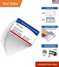 Scratch-Proof Medicare Card Protector Sleeves - 6 Pack, Fits Wallets Perfectly