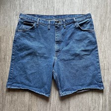 Vintage Wrangler Medium Wash Relaxed Fit Cotton Denim Jean Dad Shorts Size 44