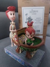 Wilma & Pebbles Feuerstein - Jim Shore - Bedrock Buggy  - THE FLINSTONES 