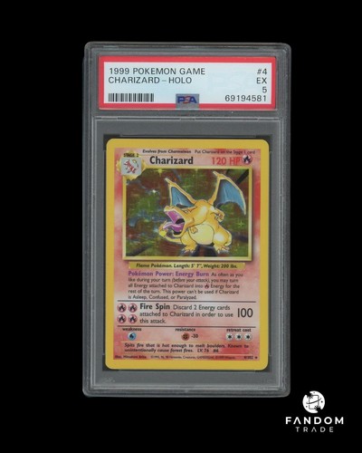 Charizard graded PSA 5 for sale on eBay