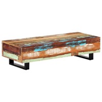 Vidaxl Couchtisch 120X50X30 Cm Massives Altholz Und Stahl Neu