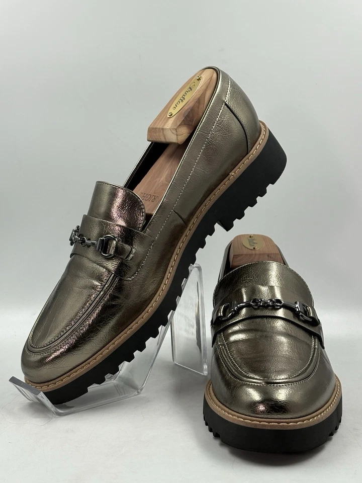 Franco Sarto Colette Bit Loafer Pewter Metallic Size 9.5 M  - Image 2 of 4