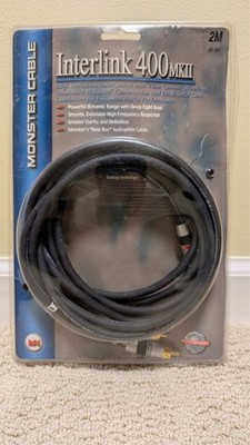 Monster Cable Interlink 400 MKII | 2m / 6.6' | RCA Audio Cable Opened but Unused