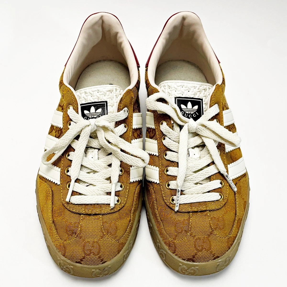 Baskets GUCCI adidas collaboration Gazelle marron GG Supreme TAILLE 23,5 cm boîte