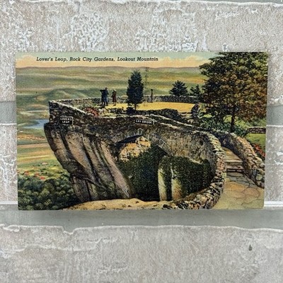 Chattanooga, TN Tennessee Lookout Mountain Lovers Leap Vintage Postcard 1950