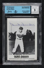 JSA Certified 1977 TCMA Renata Galasso Series 1 Duke Snider Encased by BGS HOF