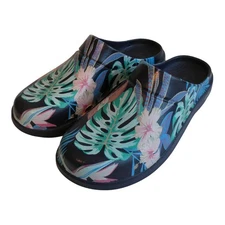 Oofos Oocloog Ltd Ed Hawaiian Floral Clogs Recovery Women's 12 Men 10 US /43 EU
