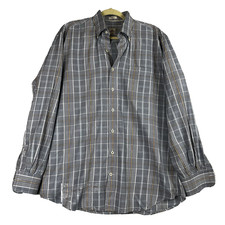 Peter Millar Men's Shirt Large Multi Color Plaid Check 100 Cotton