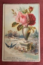 XL HELME&rsquo;S RAILROAD SNUFF embossed tobacco card - Ca 1880&rsquo;s 3