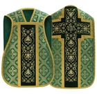 Green Roman Fiddleback Chasuble Vestment Casulla Verde Casula Kasel RH14AZ50