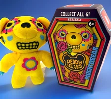 NEW! Deddy Bears Series 2 Coffin Muertobear Sugar Skull Mini Bear 5" Plush