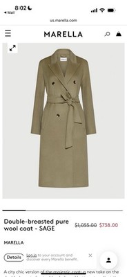 Max Mara Marella Coat $1049 NWOT 46IT 10US