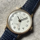 Vintage Timex Quartz Watch White Dial Gold Tone Classic Dress Watch Running