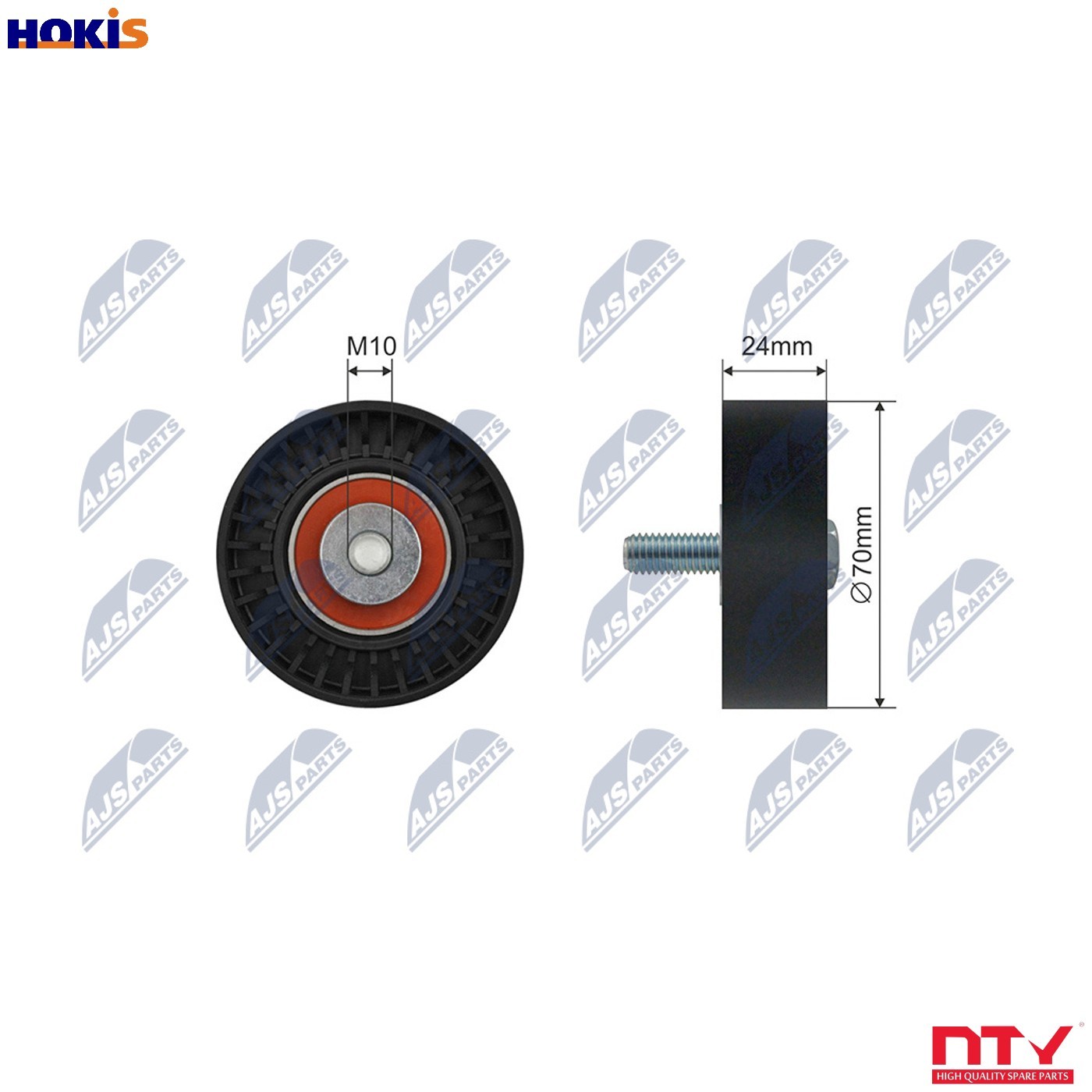 Fits NTY RNK-FR-043 PULLEY IDLER V-BELT - Image 7