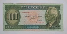 1996 Magyar Nemzeti Bank, Hungary - 1000 Forint Banknote Serial No. E 79865184