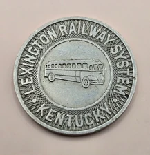 Lexington Kentucky Railway System One Fare Token Coin Vintage