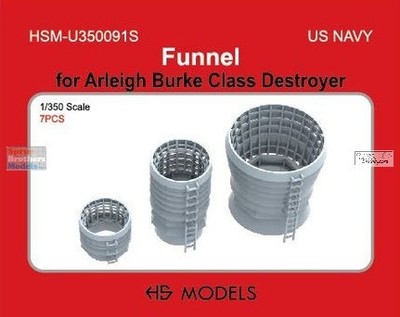 HSMU350091U 1:350 HS Models US Navy Funnels (for Arleigh Burke Class)