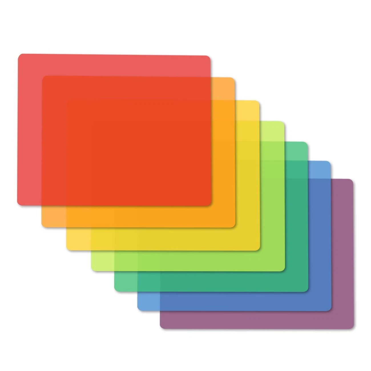 Plastic Cutting Boards for Kitchen, Flexible Cutting Mats Set of 7, BPA-Free,...