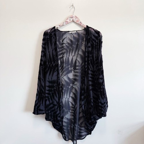 Anthropologie FLOREAT Velvet Farn Kimono Open Front Damen blau - Bild 2 von 11