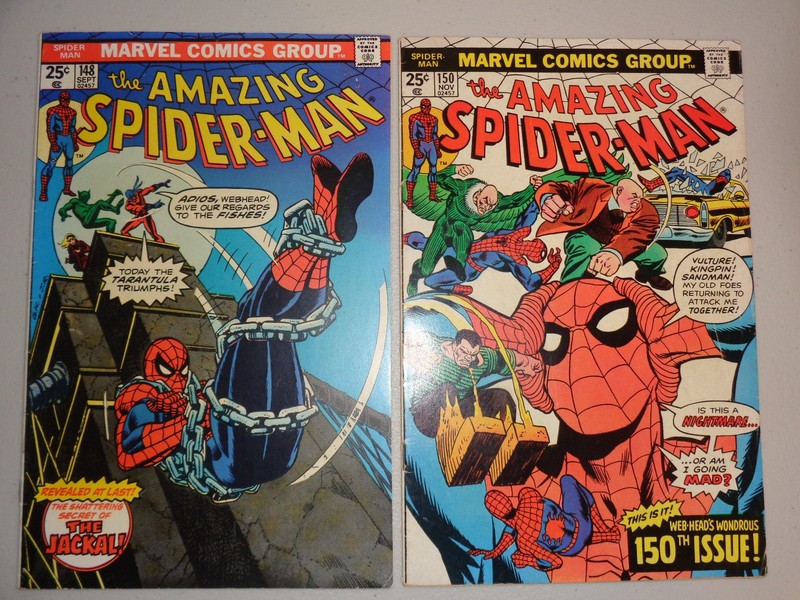 AMAZING SPIDER-MAN #148 & #150 LOT (1975 ; 2 Comics ; FN to FN/VF Condition)