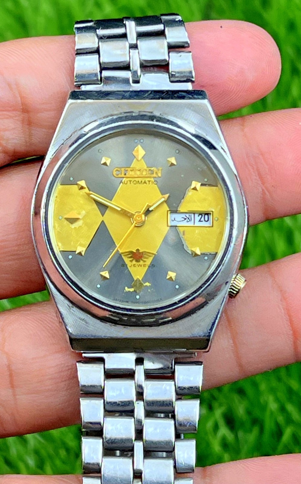 Made 21 Jewels Watch 4-R000239 Men Day Vintage Date Of Automatic Japan Citizen - VintageWatches.PK Made 21 Jewels Watch 4-R000239 Men Day Vintage Date Of Automatic Japan Citizen - vintagewatches.pk