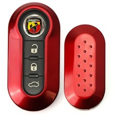 Gloss Red Key Fob Shell Cover For Fiat 500 500l 500x Abarth 3-button Folding Key