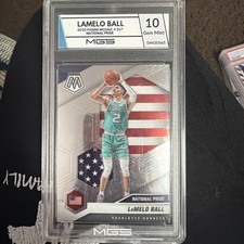 2020 Panini Mosaic #257 NATIONAL Lamelo Ball Rookie RC MGS Graded 10 Gem Mint