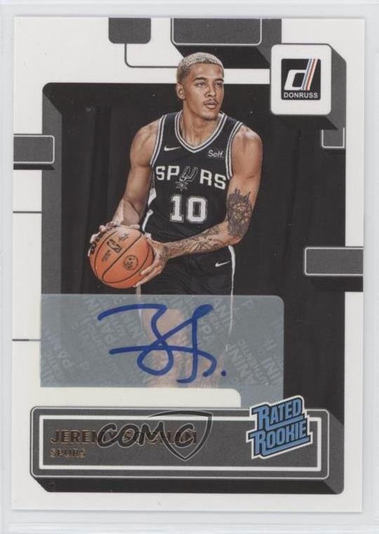 2022-23 Panini Donruss Rated Signatures Jeremy Sochan #209 Rookie Auto RC 0kr0