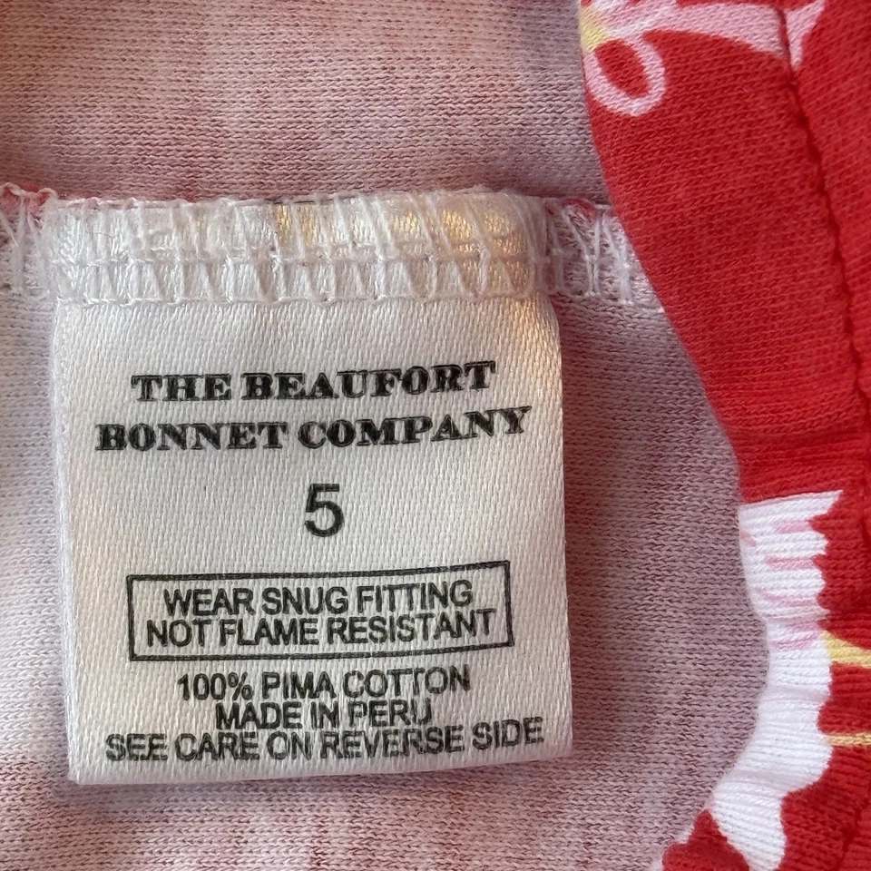 Juego de pijama The Beaufort Bonnet Company Sara Jane's Sweet Dream gansos rojo y rosa Foto 4 de 4