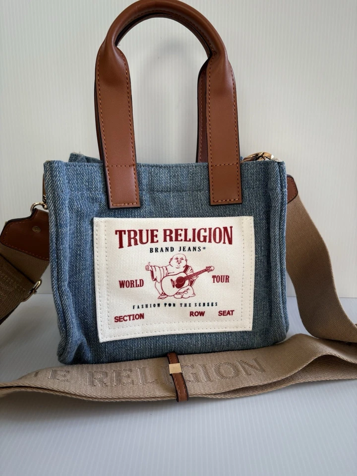True Religion Denim Bandolera Mini Bolso de Mano Bolso de Hombro Correa Ajustable Nuevo sin Etiquetas Foto 3 de 4